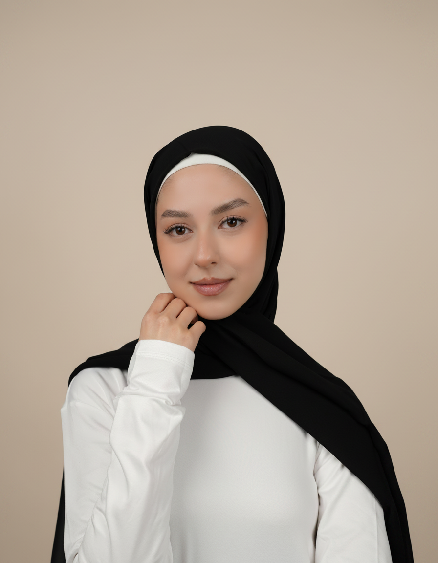 Double Pattern Chiffon Hijab  Voile