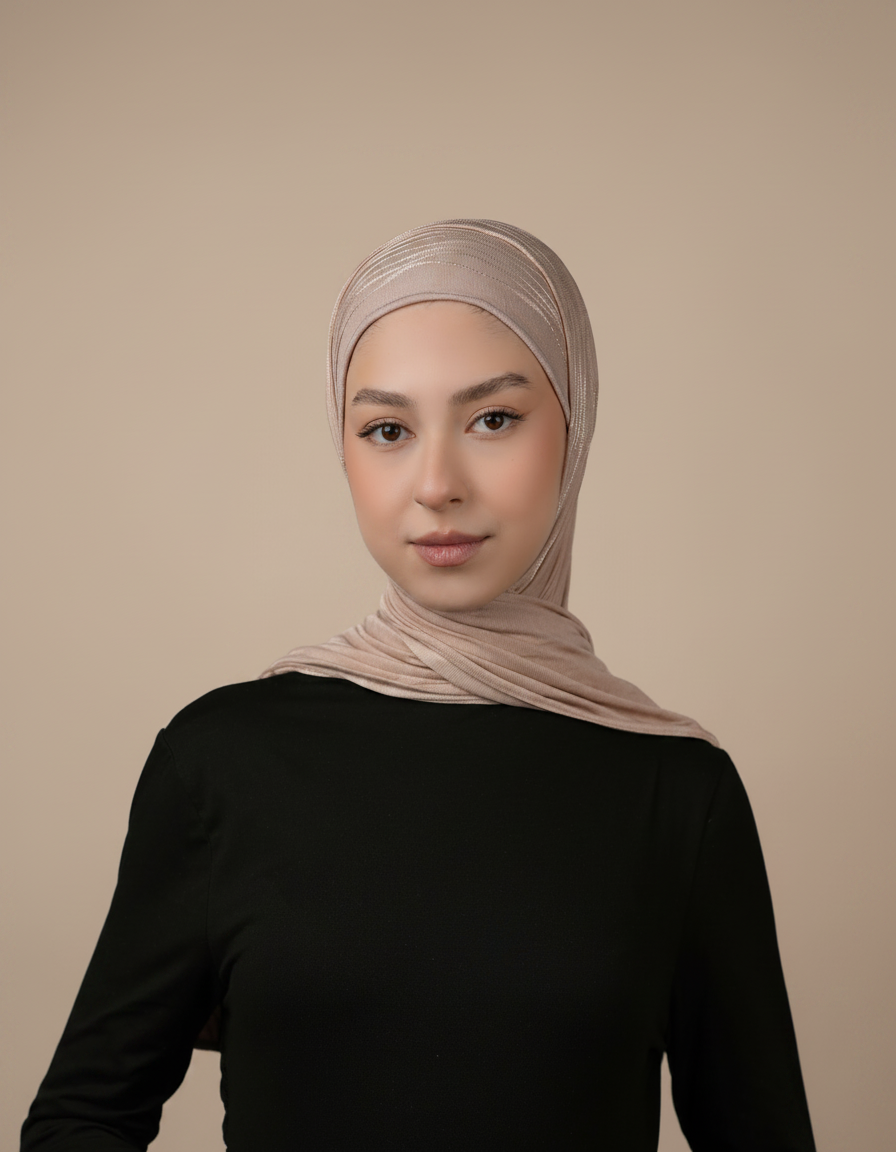 Double Pattern Cotton Hijab  Voile