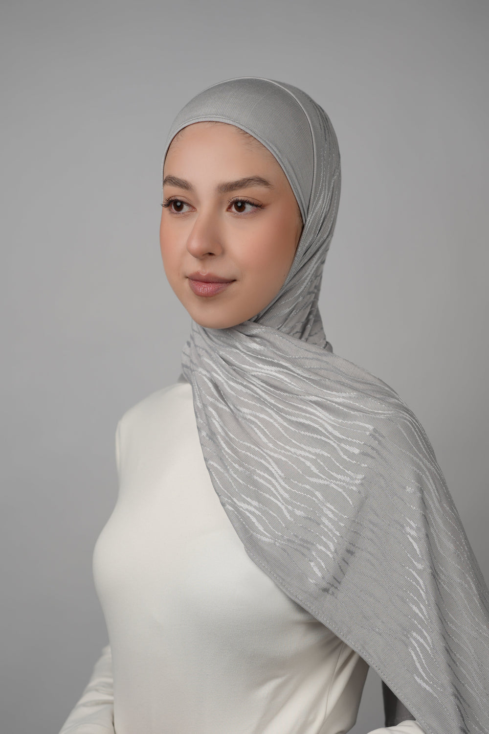 Double Pattern Cotton Hijab  Voile