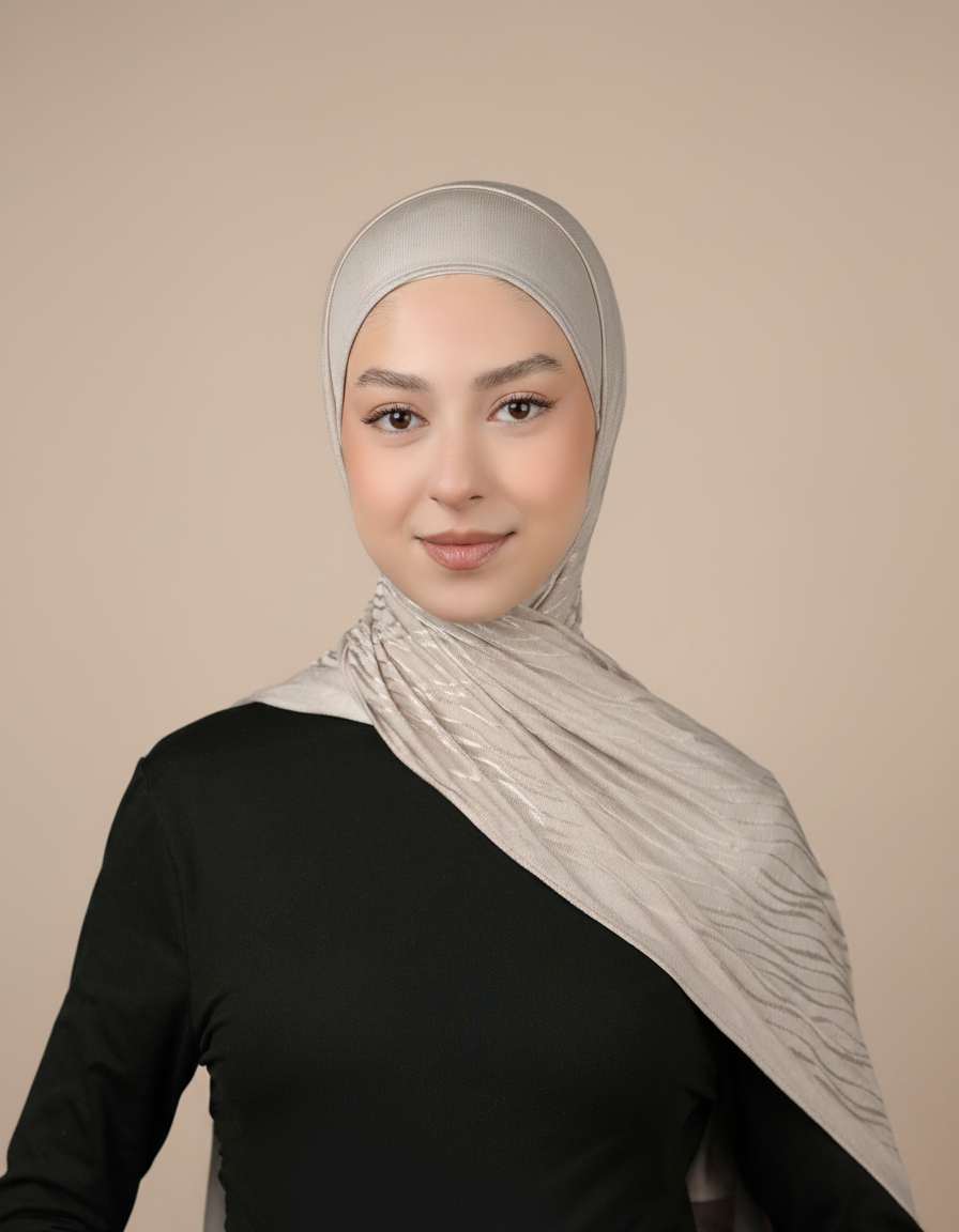 Double Pattern Cotton Hijab  Voile