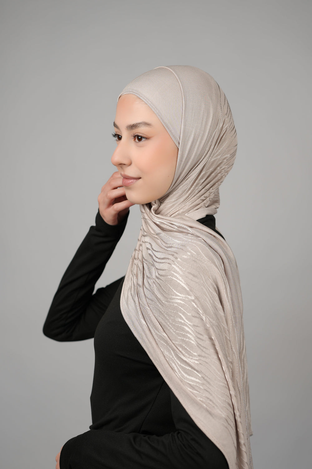 Double Pattern Cotton Hijab  Voile