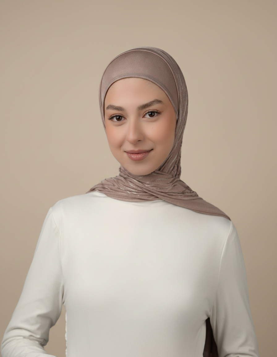 Double Pattern Cotton Hijab  Voile
