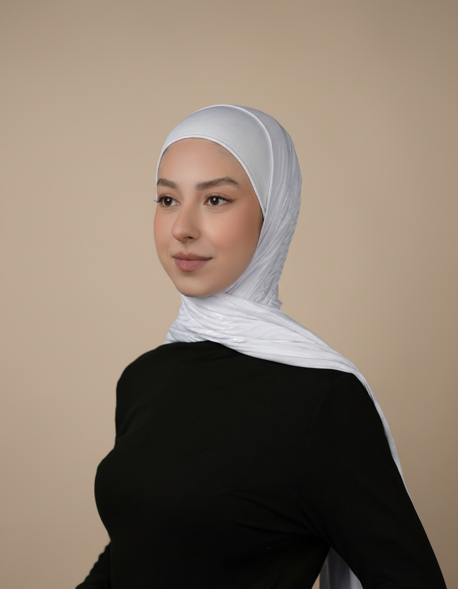 Double Pattern Cotton Hijab  Voile