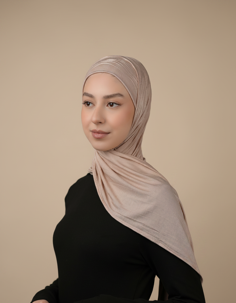 Double Pattern Cotton Hijab  Voile