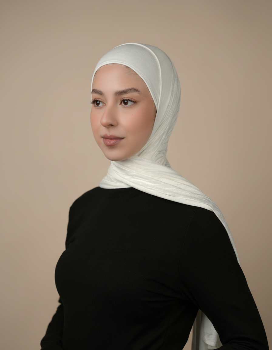 Double Pattern Cotton Hijab  Voile