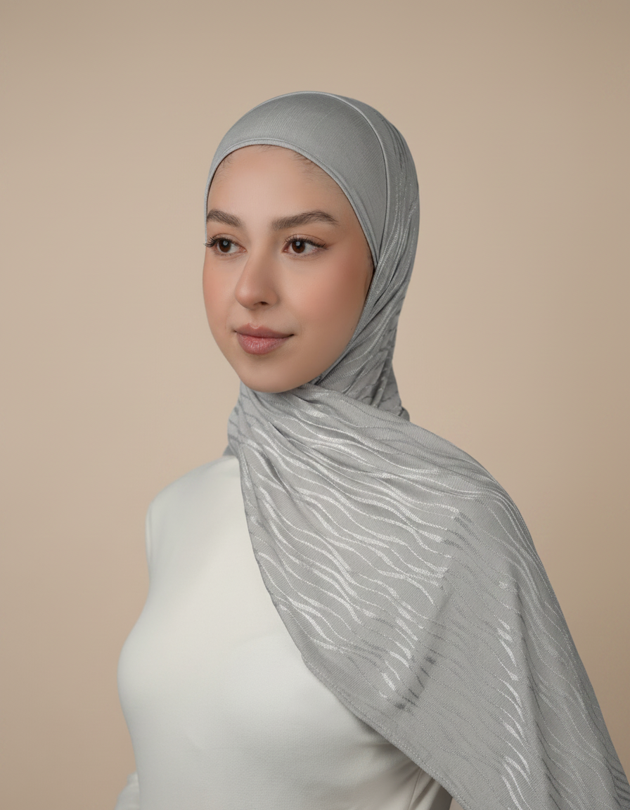 Double Pattern Cotton Hijab  Voile