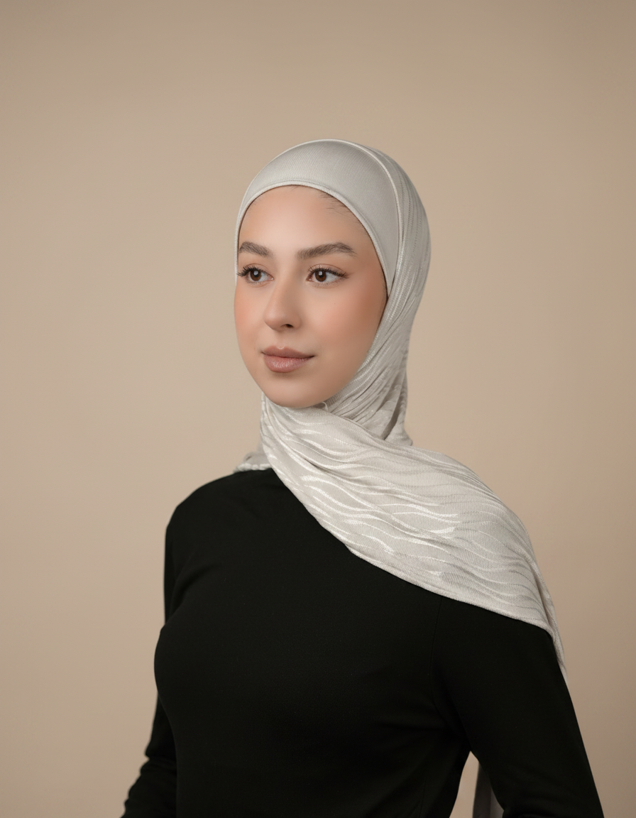 Double Pattern Cotton Hijab  Voile