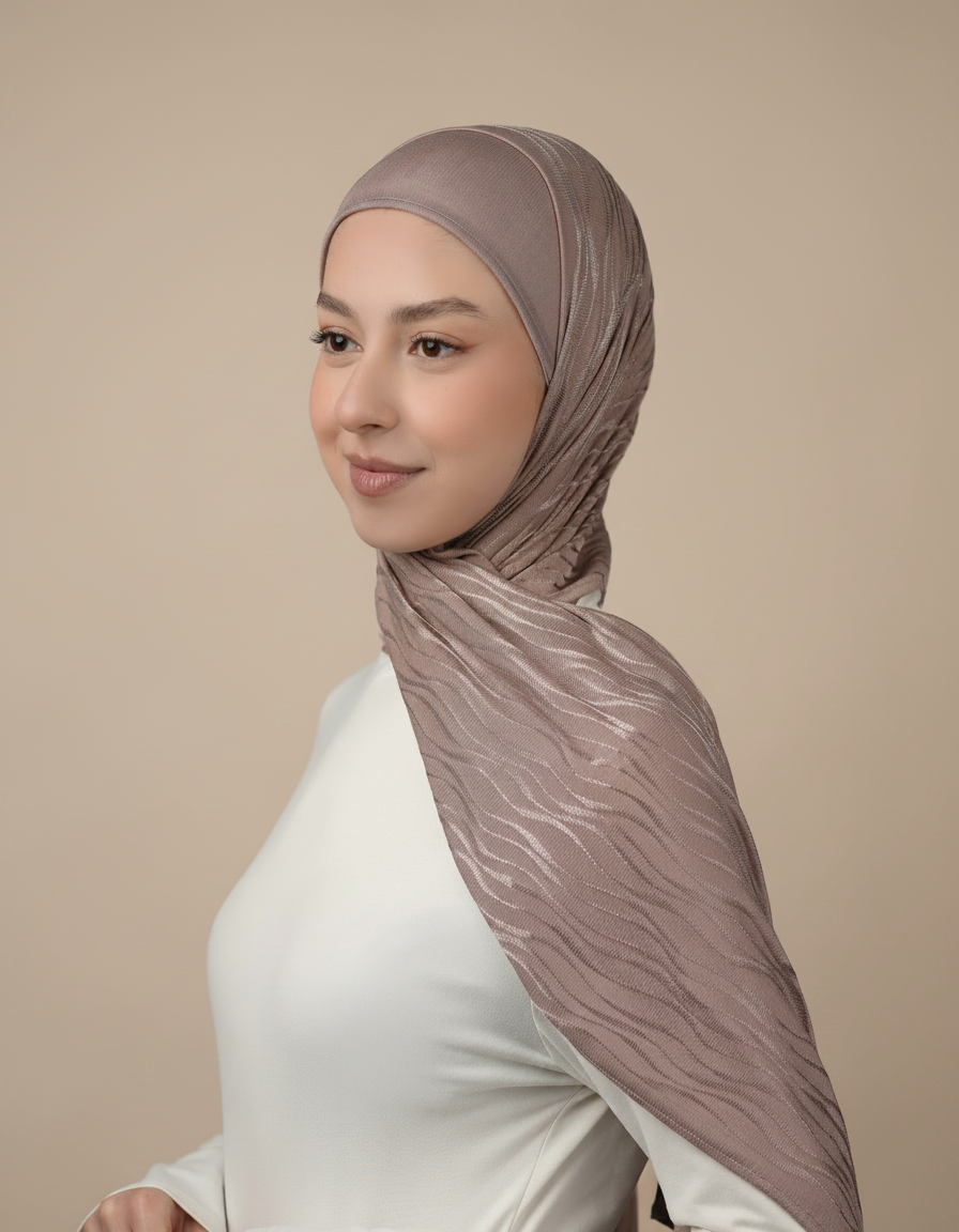 Double Pattern Cotton Hijab  Voile
