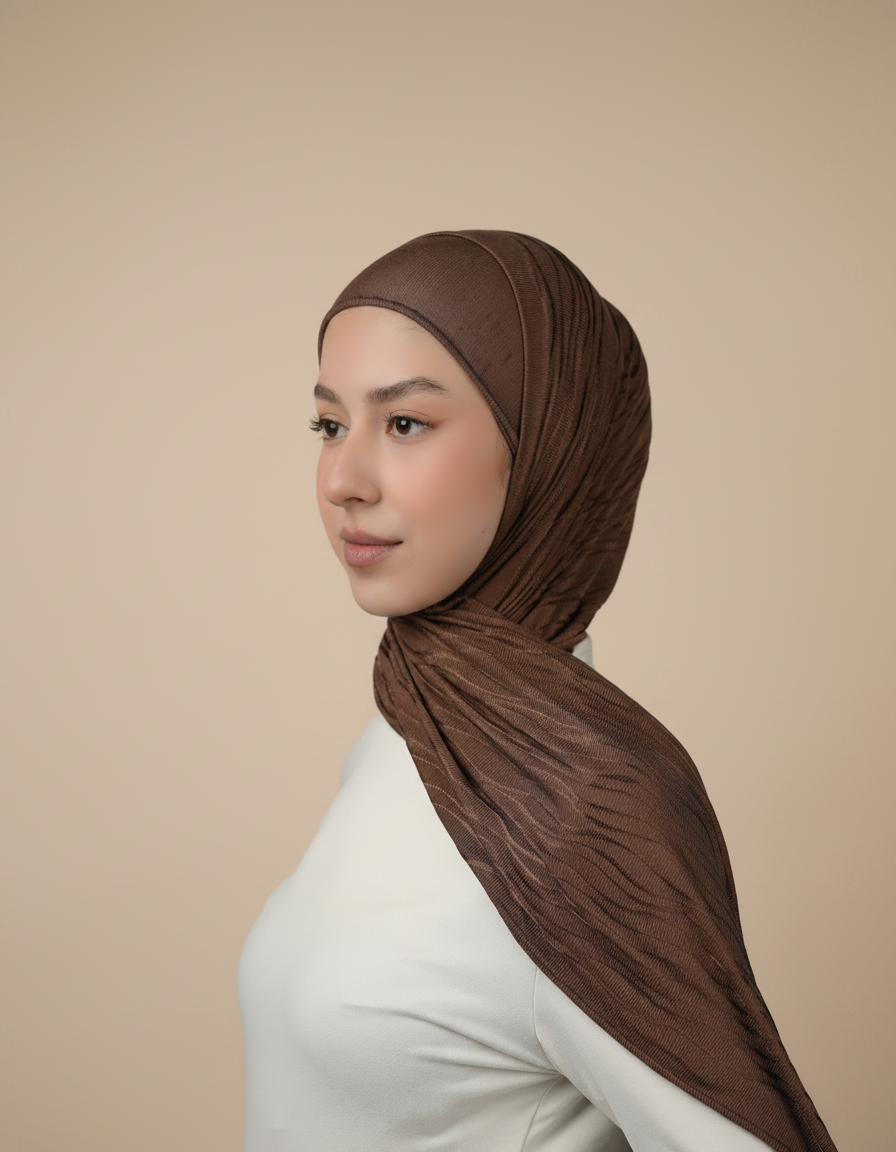 Double Pattern Cotton Hijab  Voile