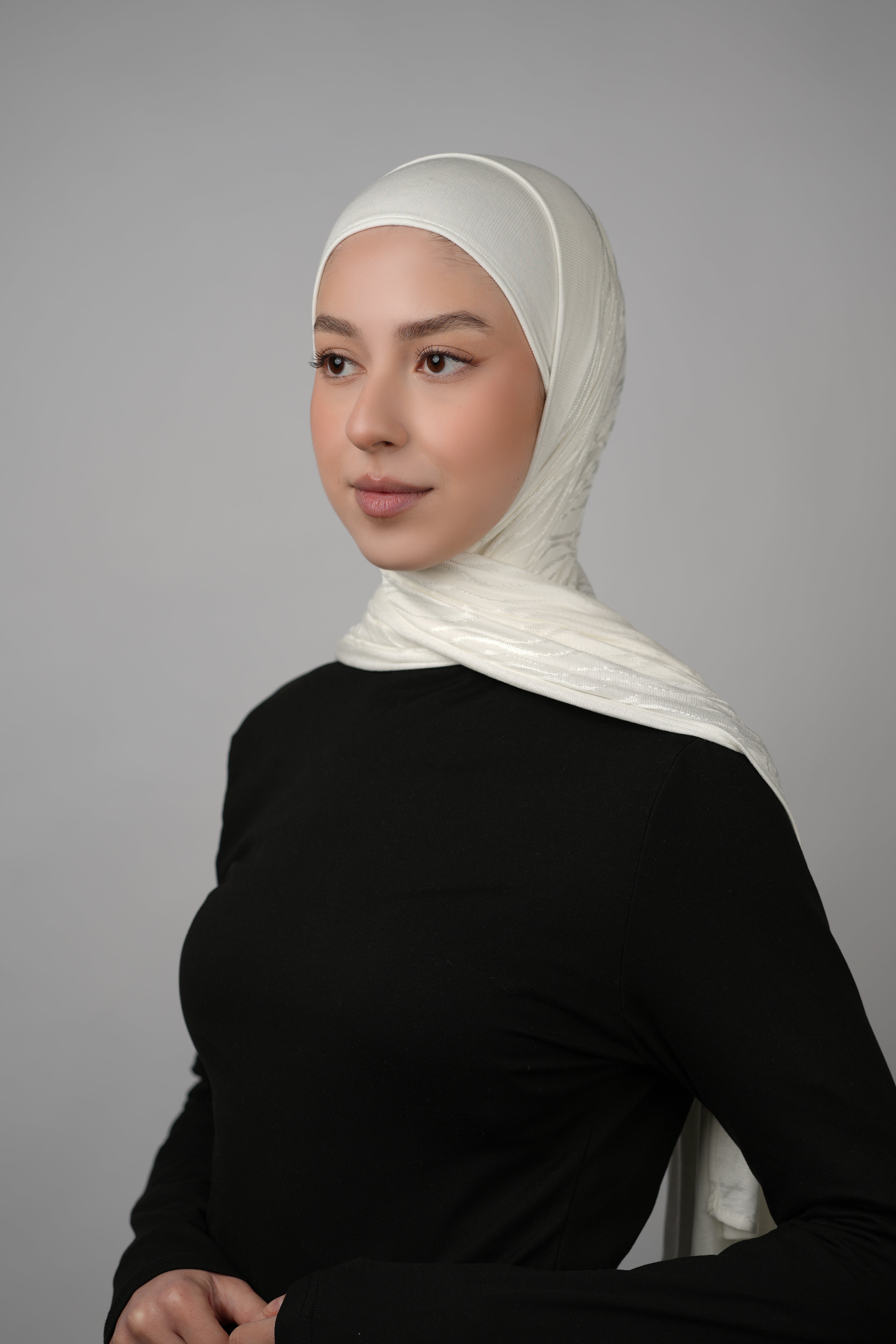 Double Pattern Cotton Hijab  Voile