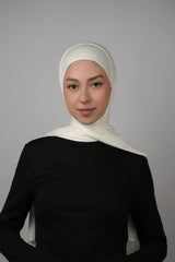 Double Pattern Cotton Hijab  Voile