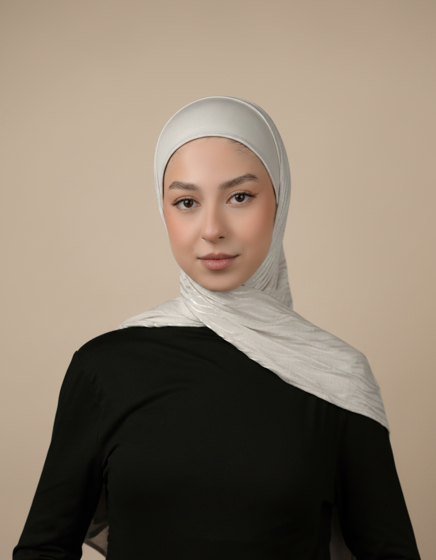 Double Pattern Cotton Hijab  Voile