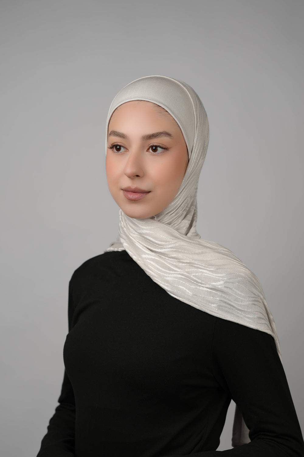 Double Pattern Cotton Hijab  Voile