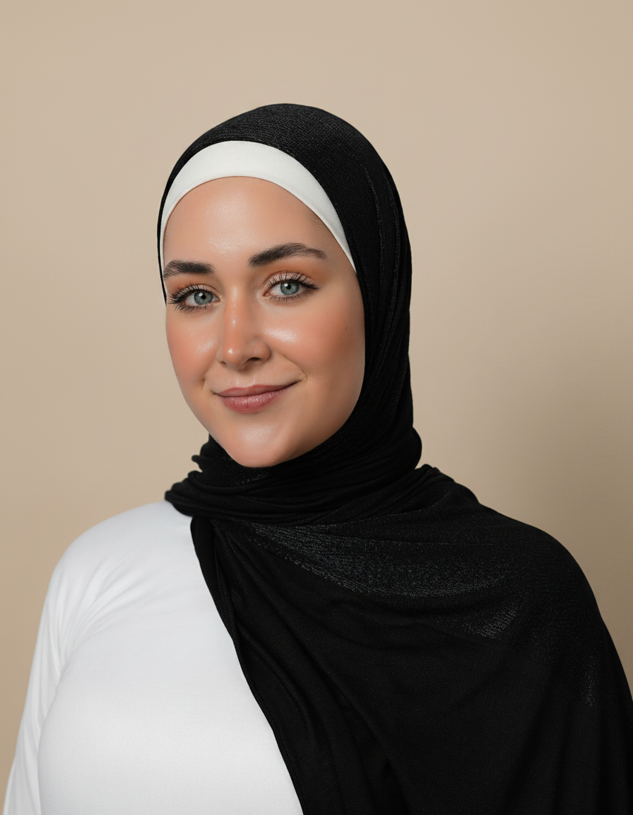 Double Pattern Cotton Hijab  Voile