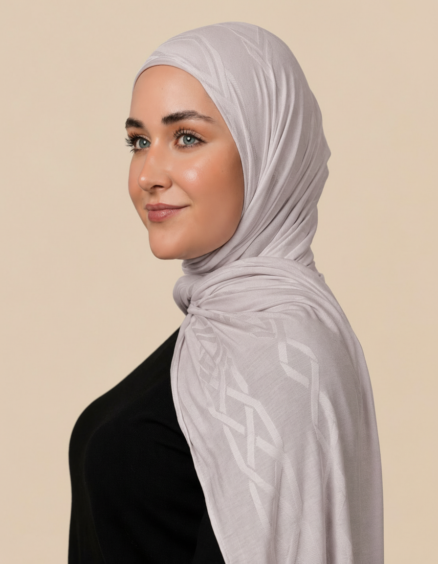 Pattern Cotton Hijab  Voile