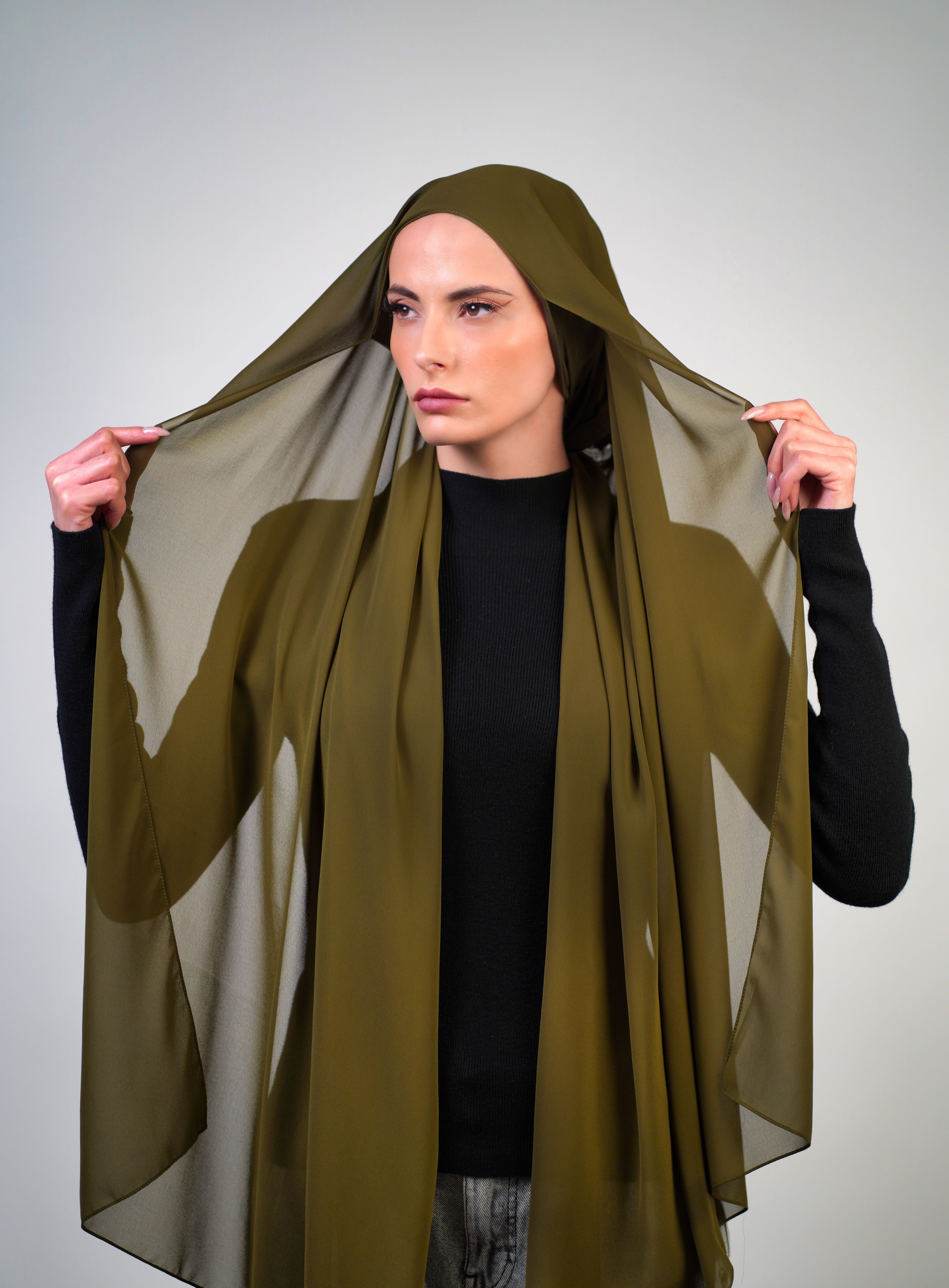 Plain Chiffon Instant Hijab - Voile Fashion