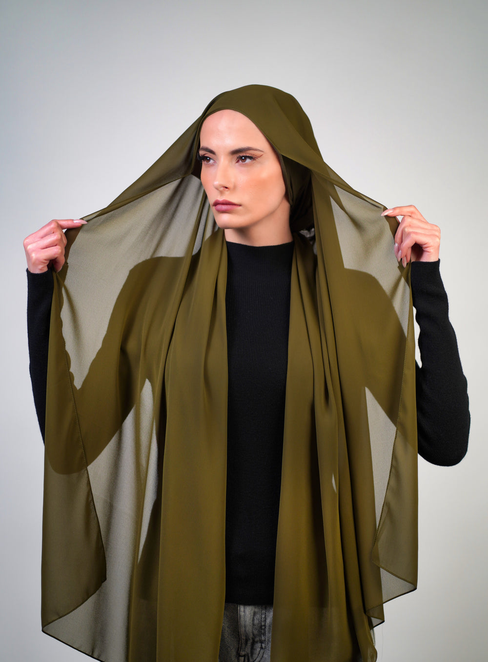 Plain Chiffon Instant Hijab - Voile Fashion