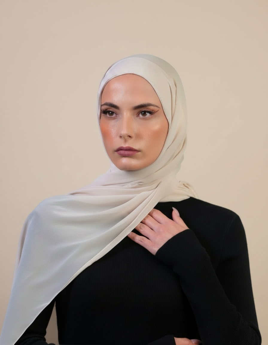 Instant Chiffon Hijab with Underscarf  Voile
