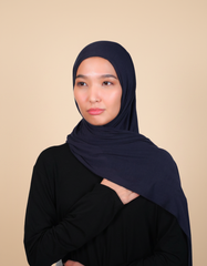 Cotton Double Stretch Instant Hijab  Voile