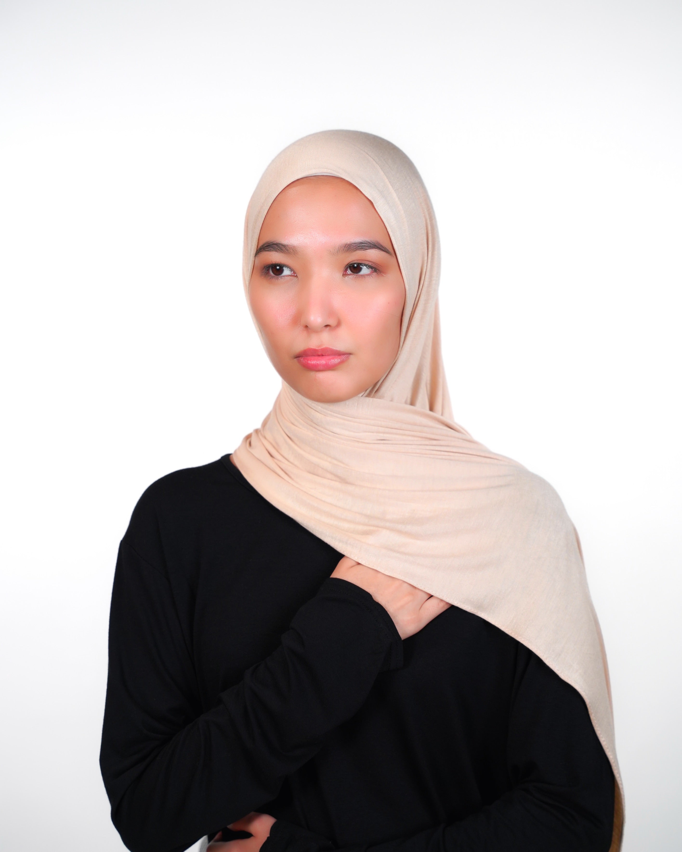 Cotton Double Stretch Instant Hijab