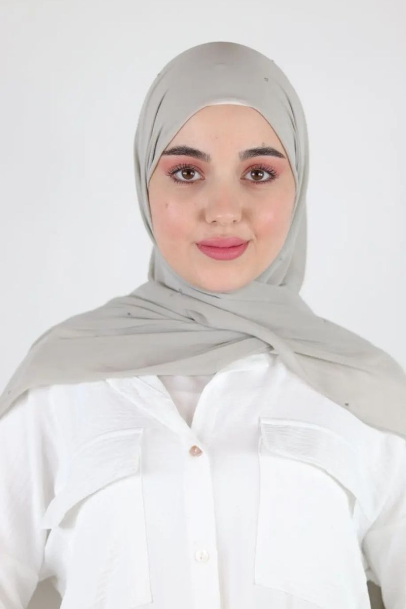 Chiffon Hijab With Crystal  Voile