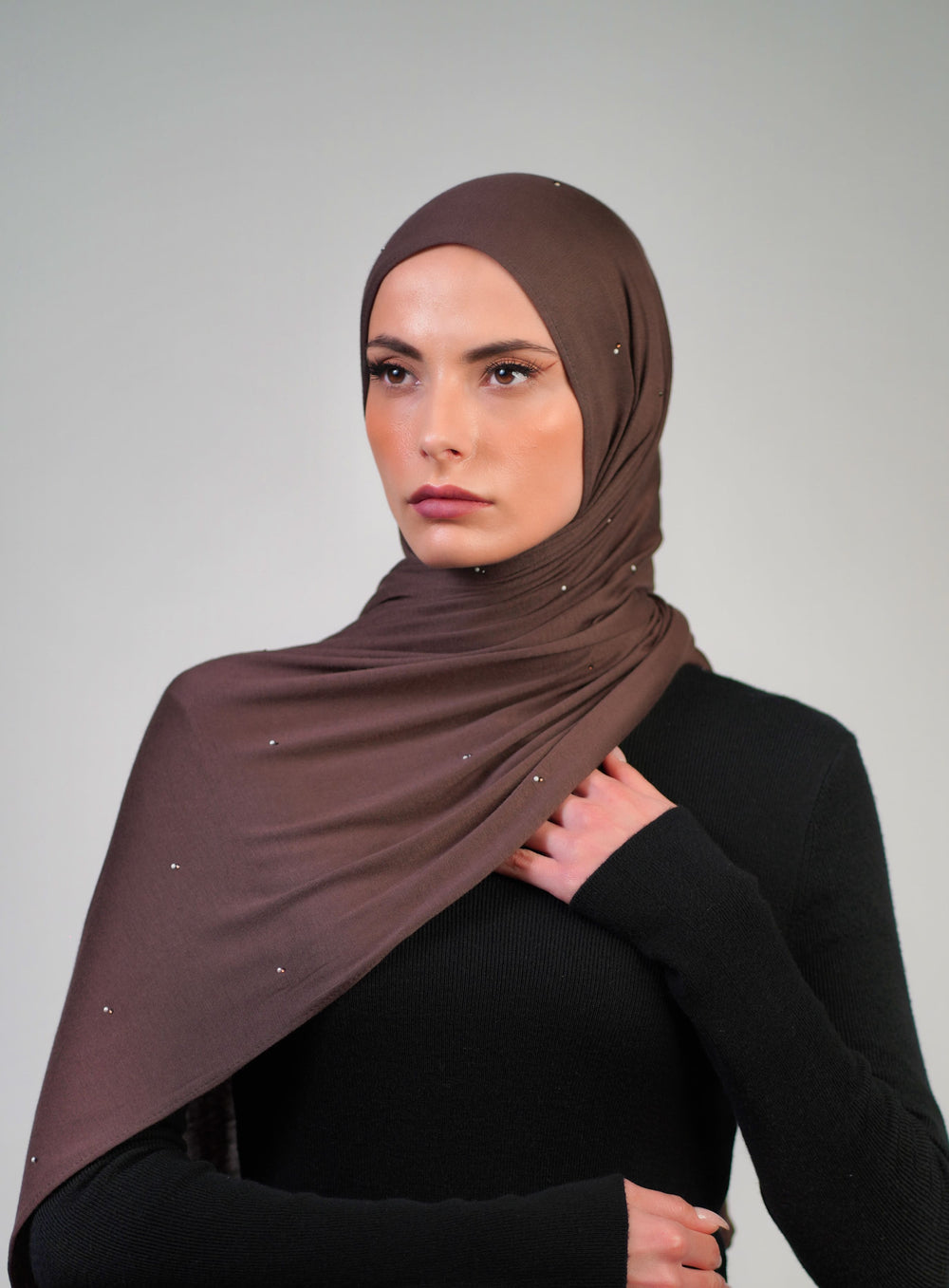 Cotton Stretch With Stones  Voile