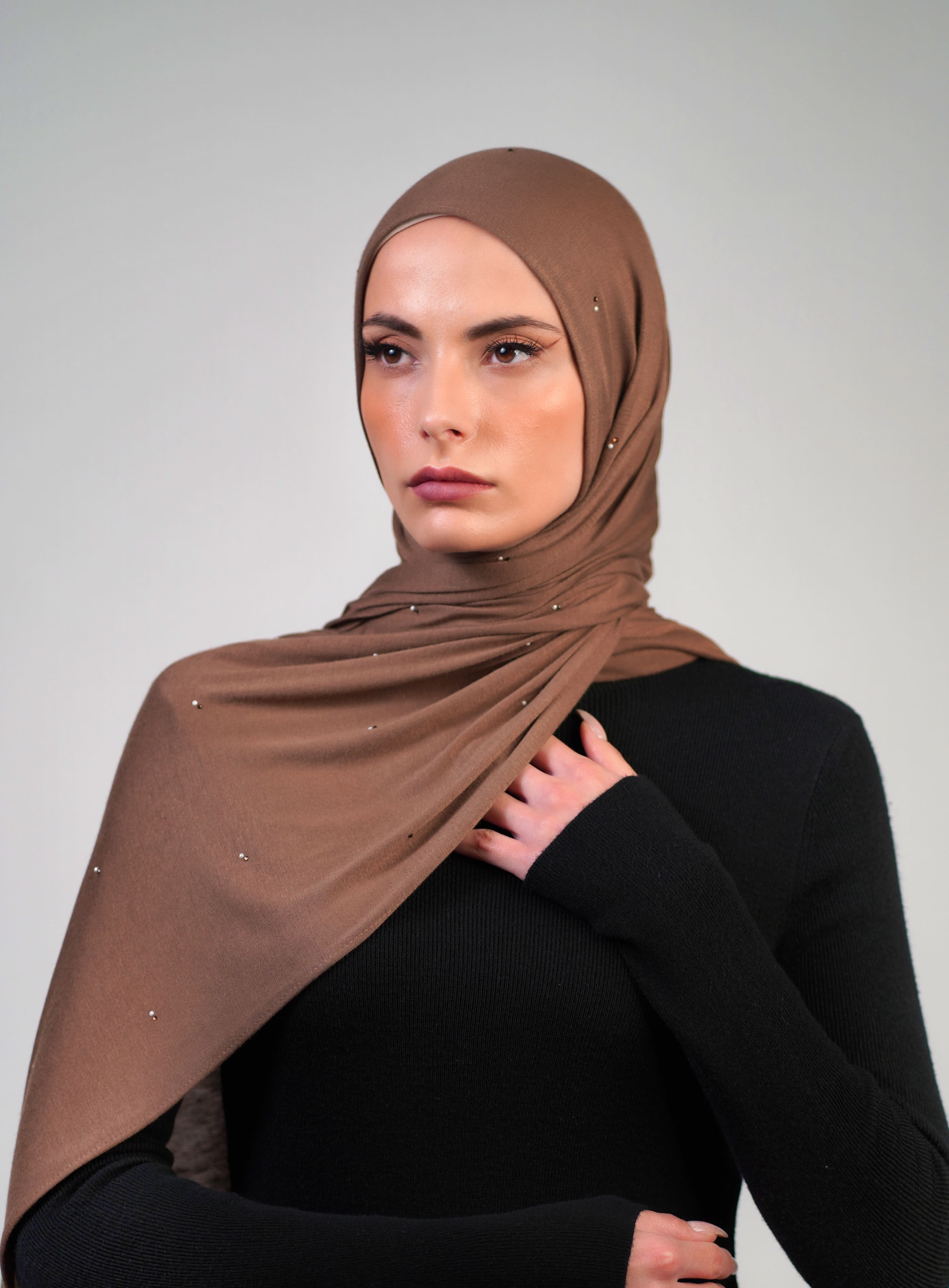 Cotton Stretch With Stones  Voile