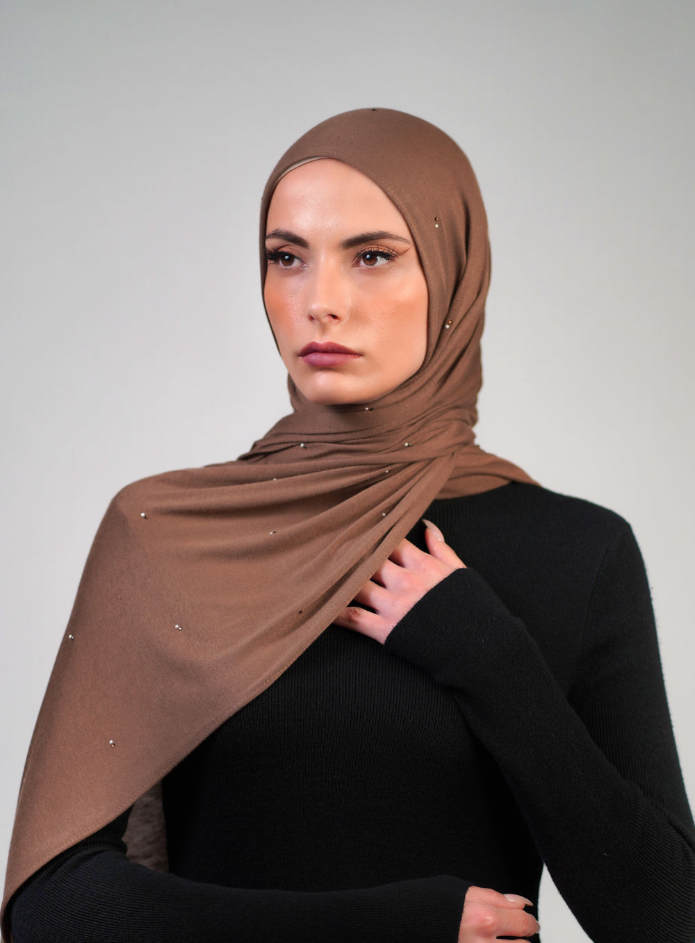 Cotton Stretch With Stones  Voile