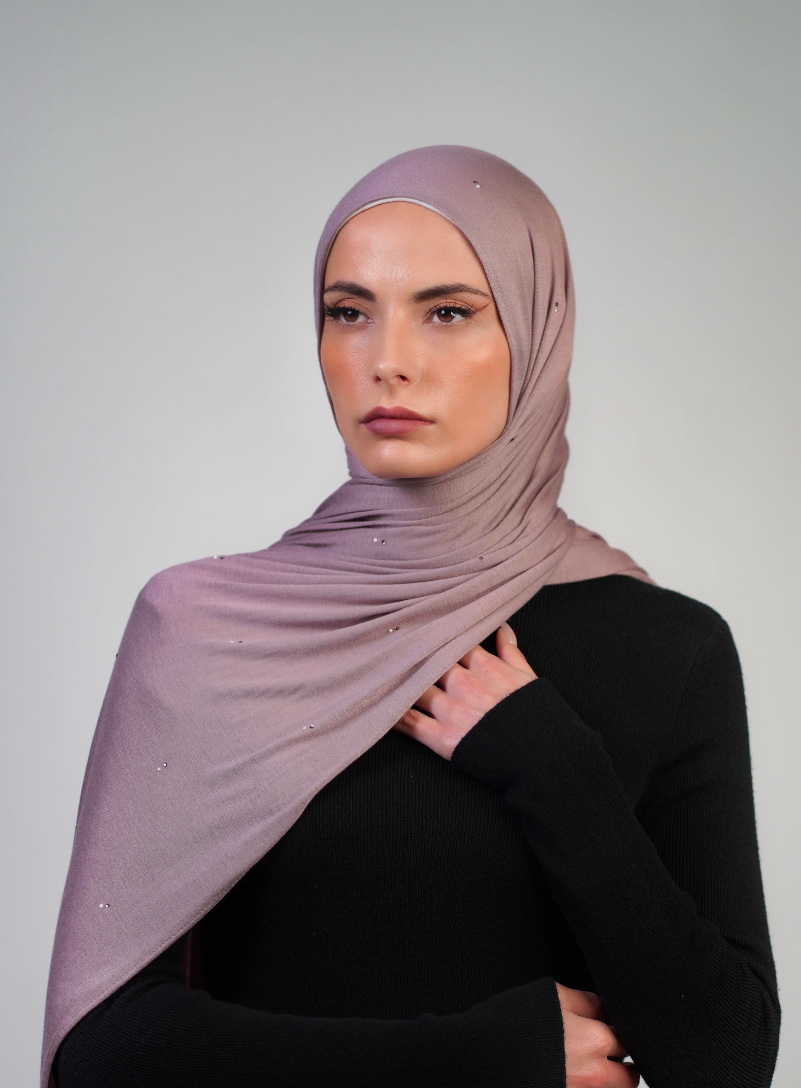 Cotton Stretch With Stones  Voile