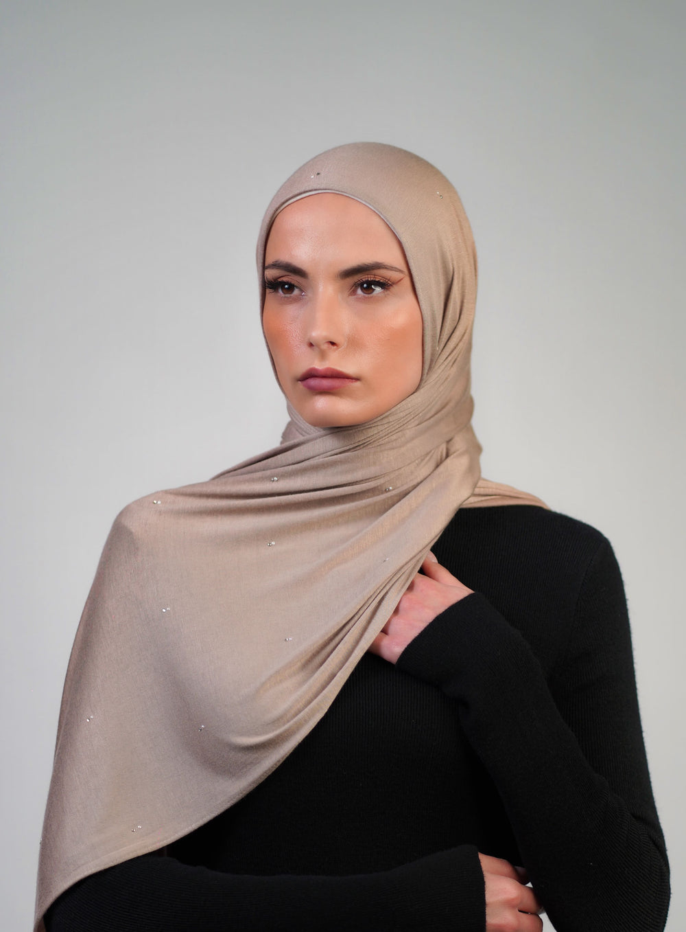 Cotton Stretch With Stones  Voile