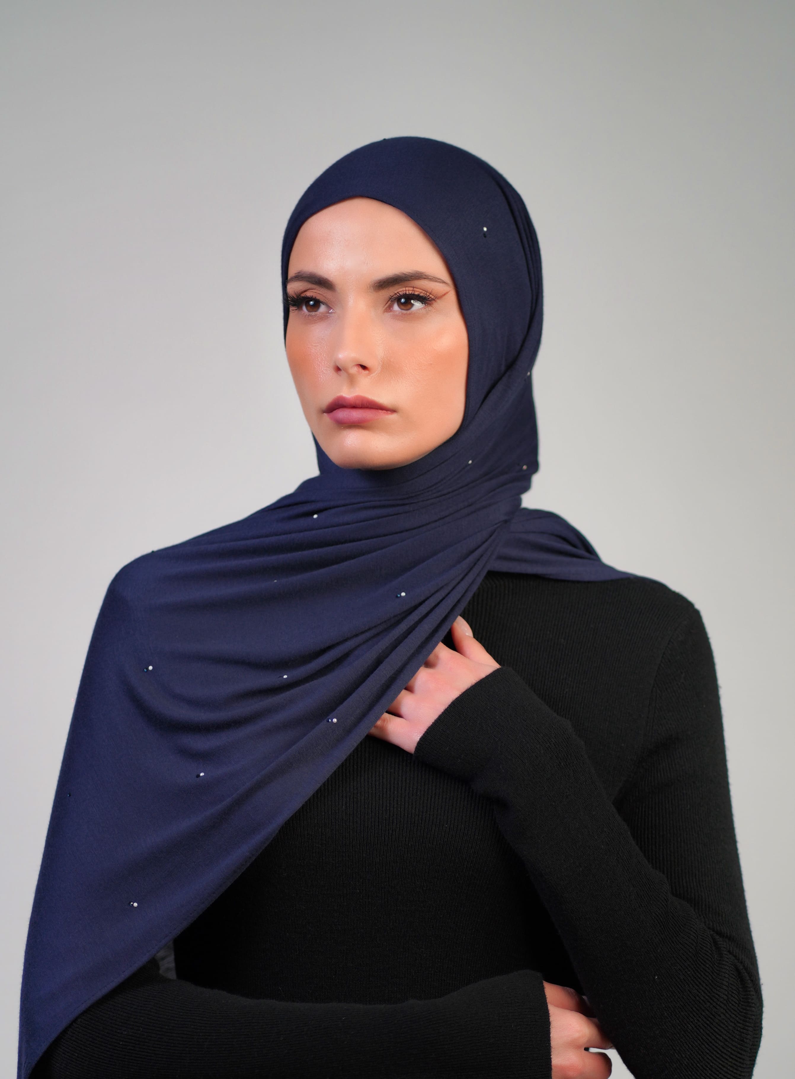 Cotton Stretch With Stones  Voile
