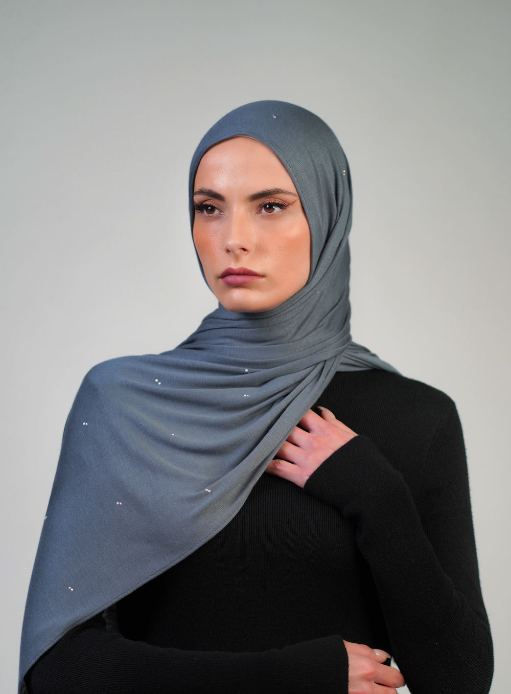 Cotton Stretch With Stones  Voile
