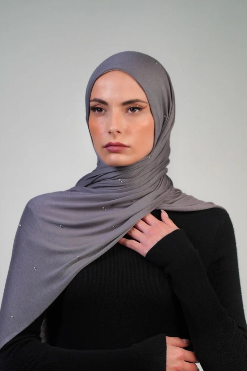 Cotton Stretch With Stones  Voile