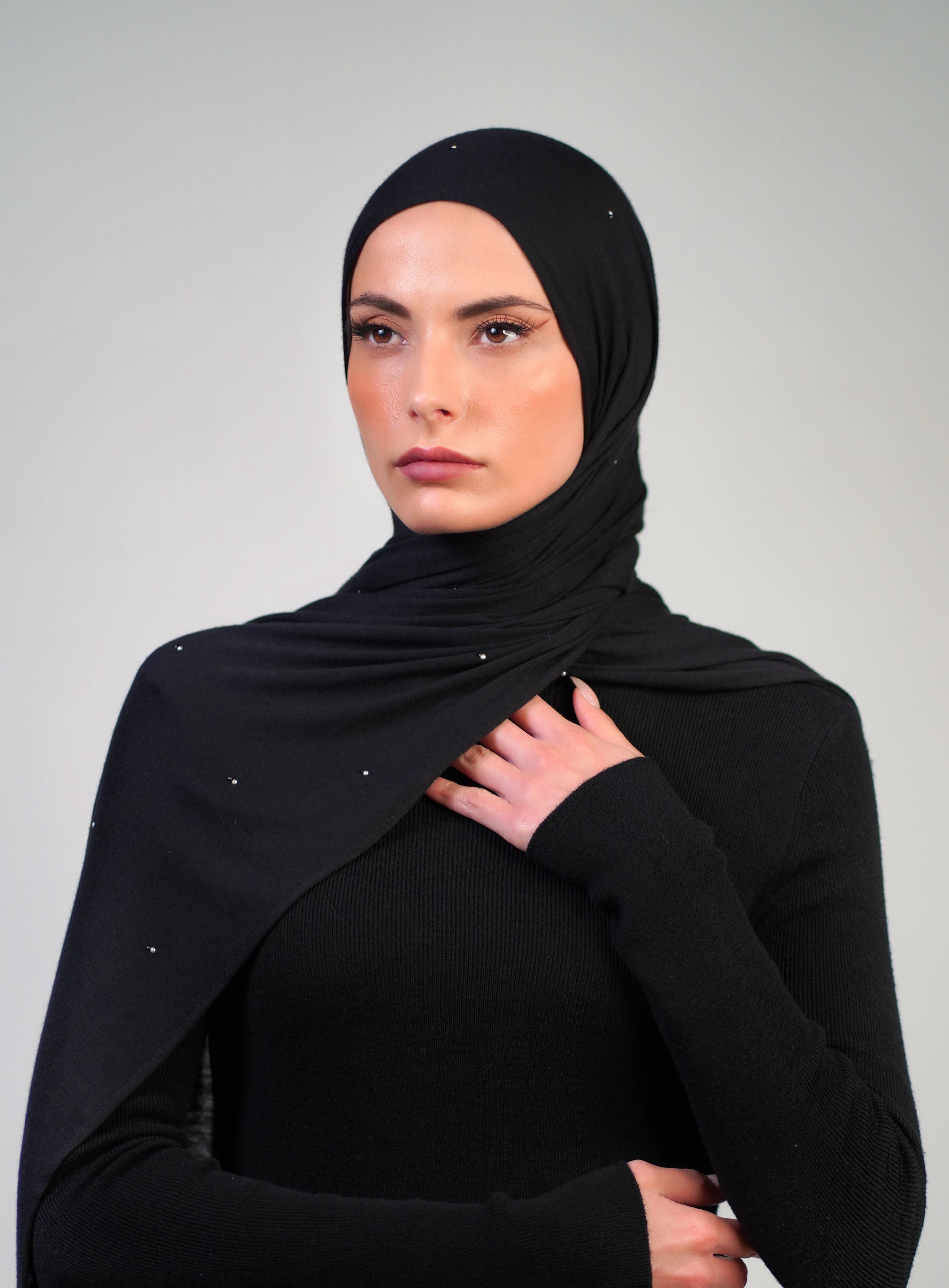 Cotton Stretch With Stones  Voile