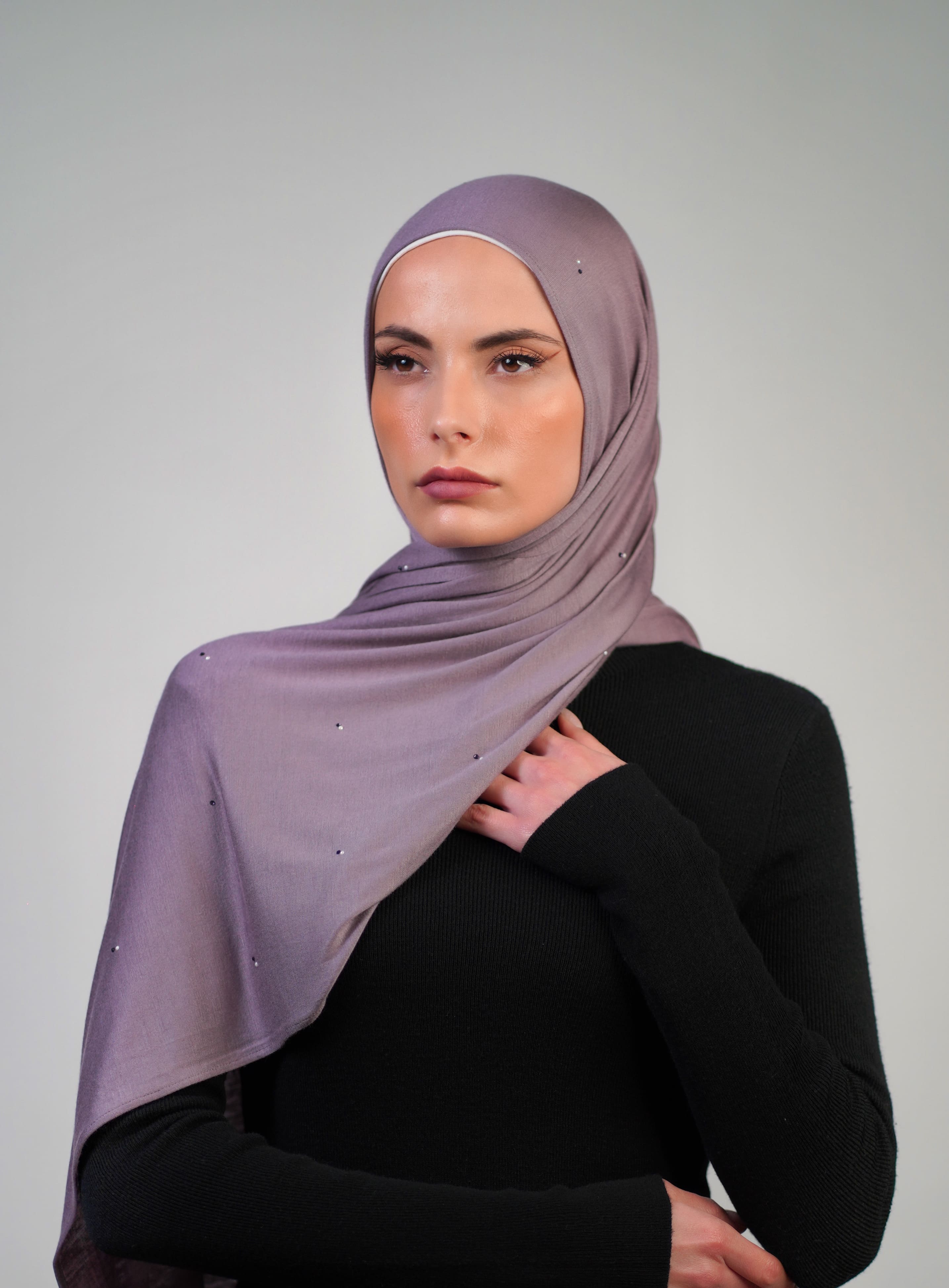 Cotton Stretch With Stones  Voile