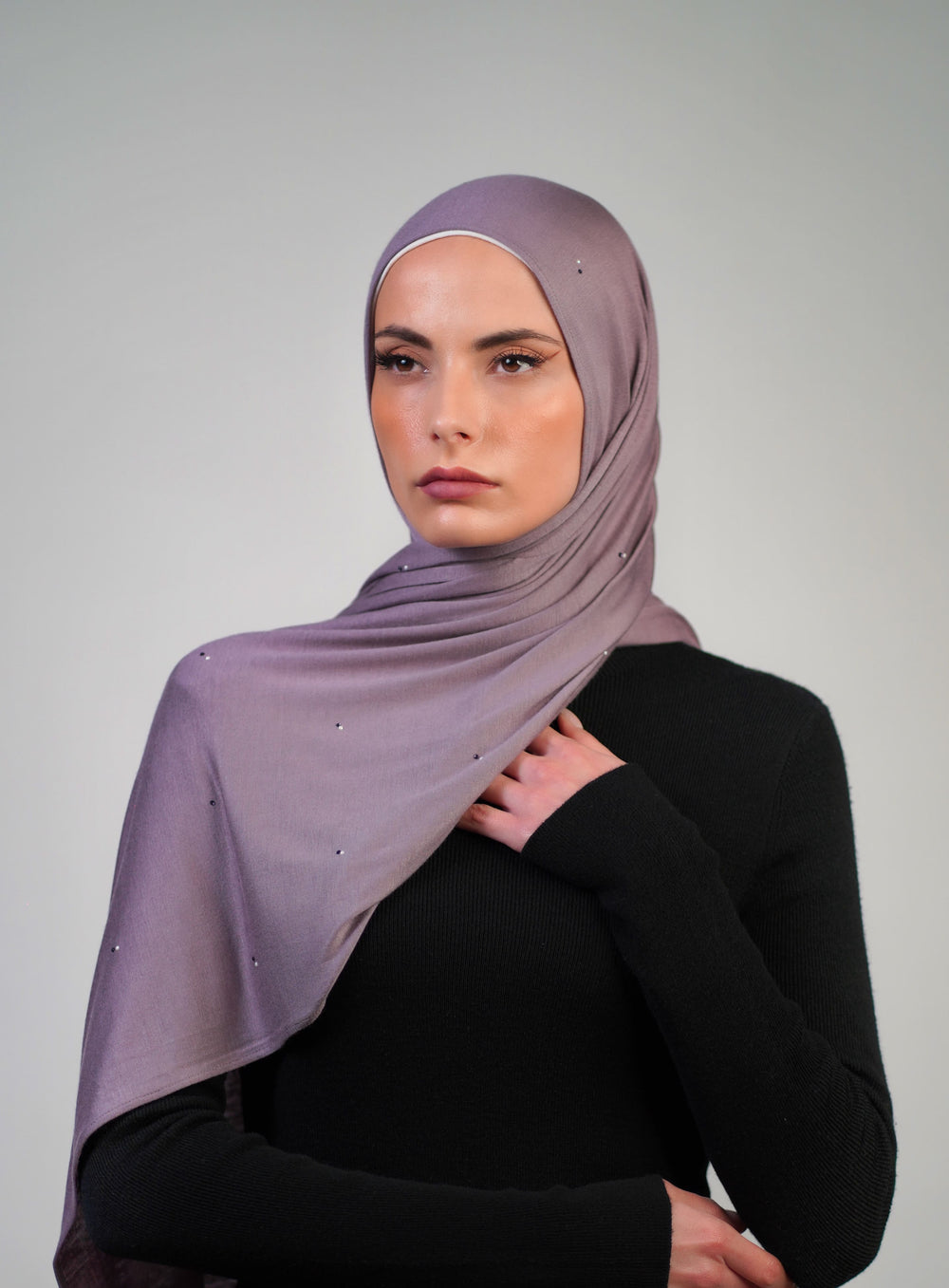 Cotton Stretch With Stones  Voile