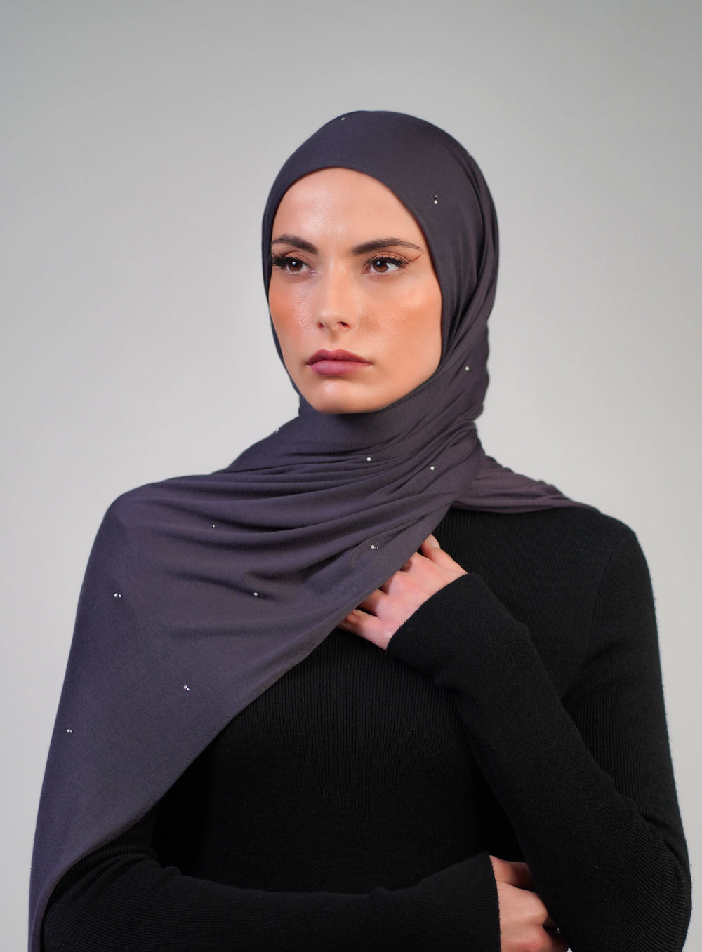 Cotton Stretch With Stones  Voile