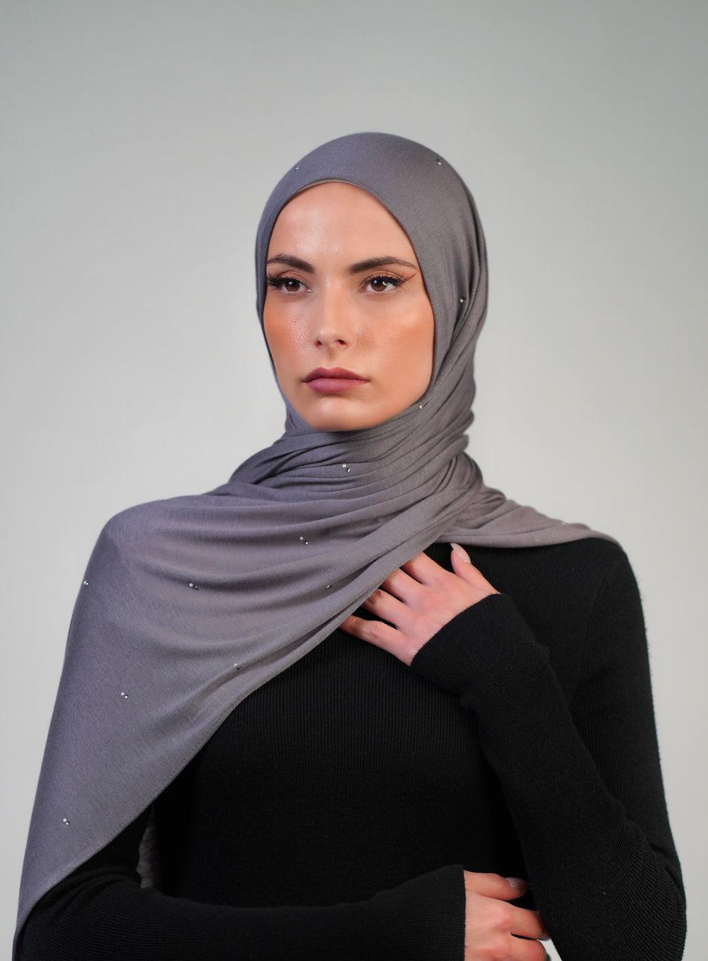 Cotton Stretch With Stones  Voile