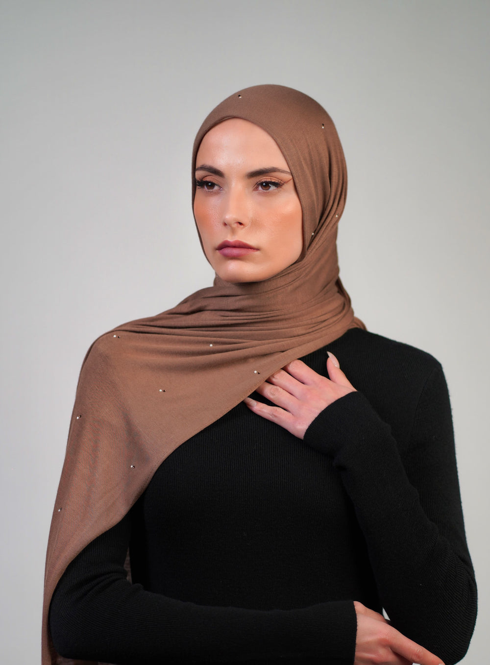 Cotton Stretch With Stones  Voile