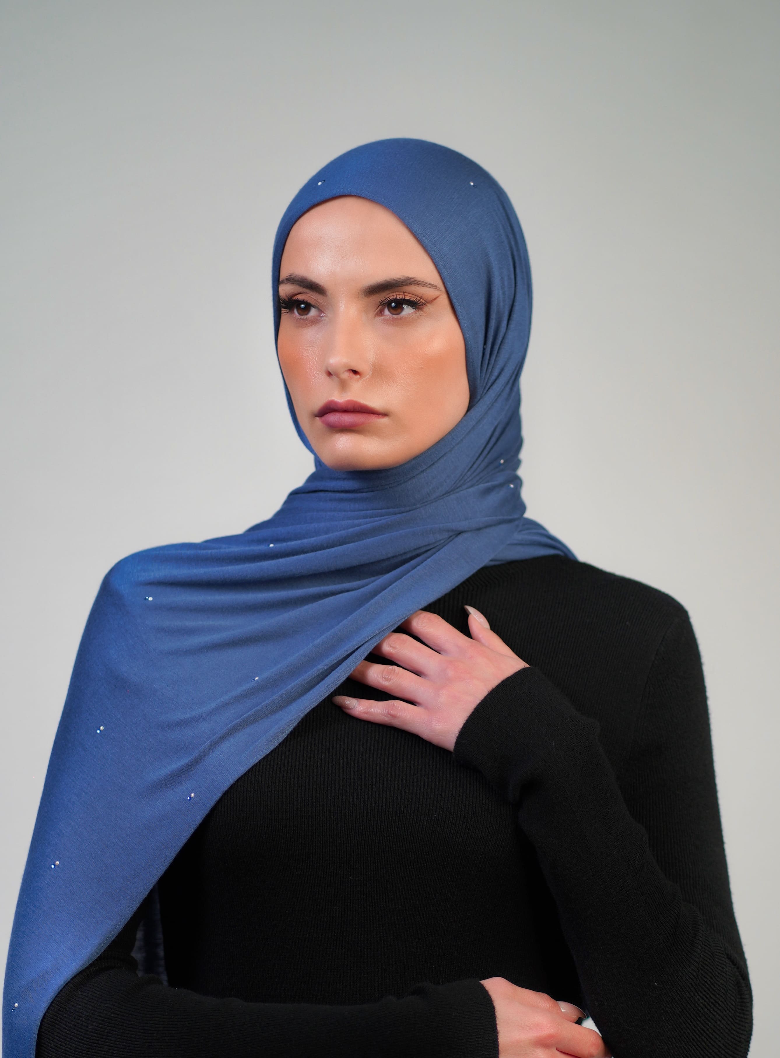 Cotton Stretch With Stones  Voile