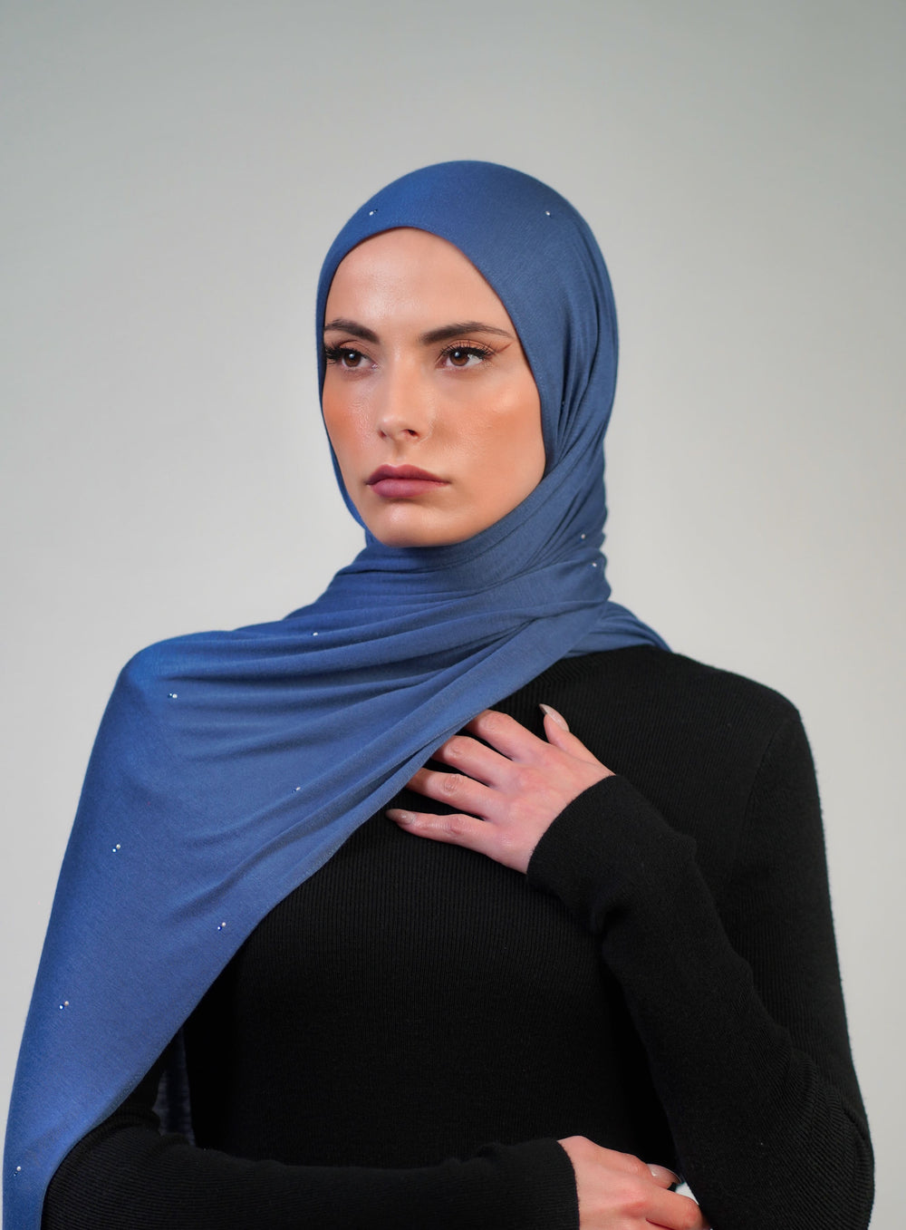 Cotton Stretch With Stones  Voile