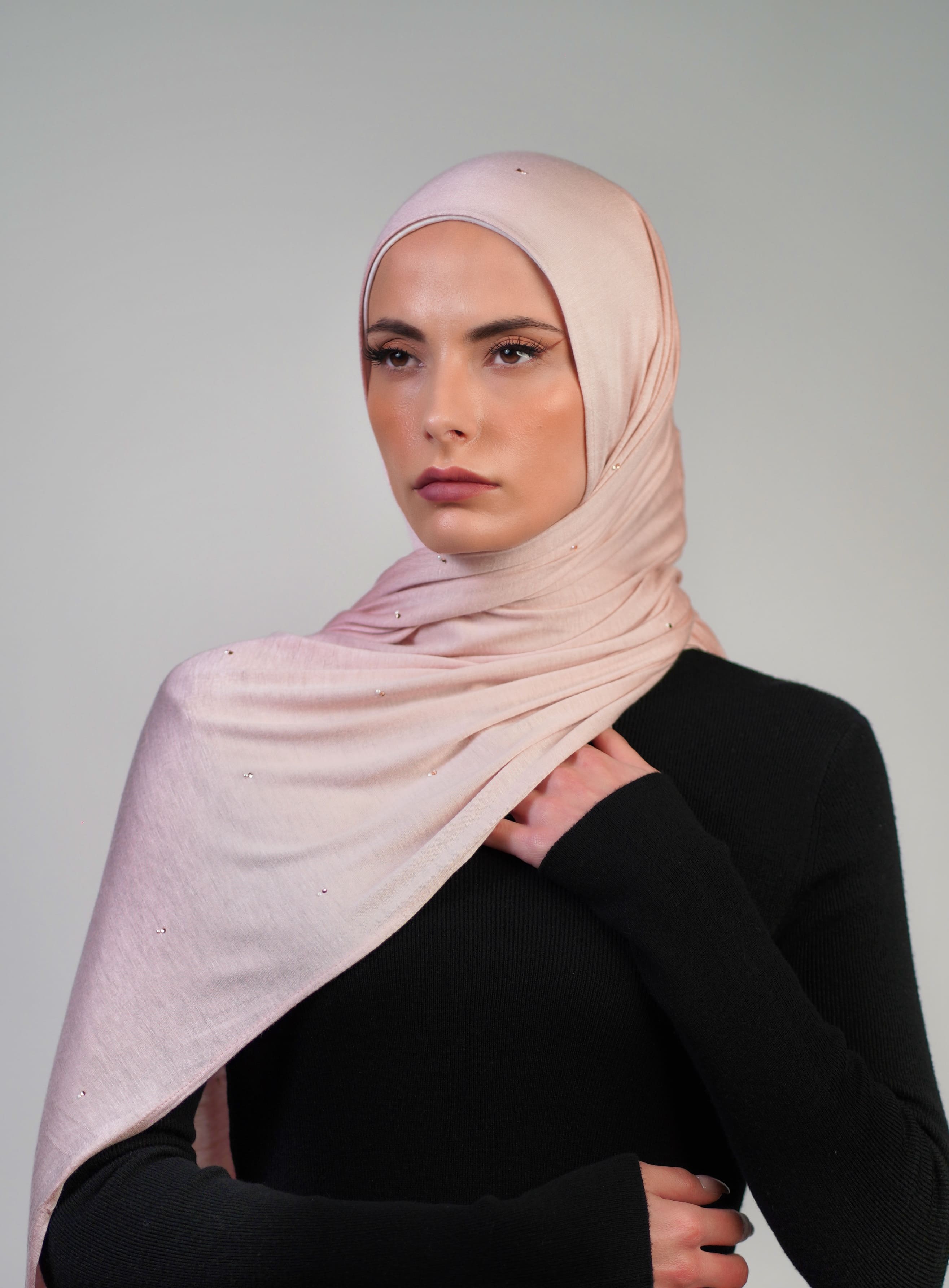 Cotton Stretch With Stones  Voile