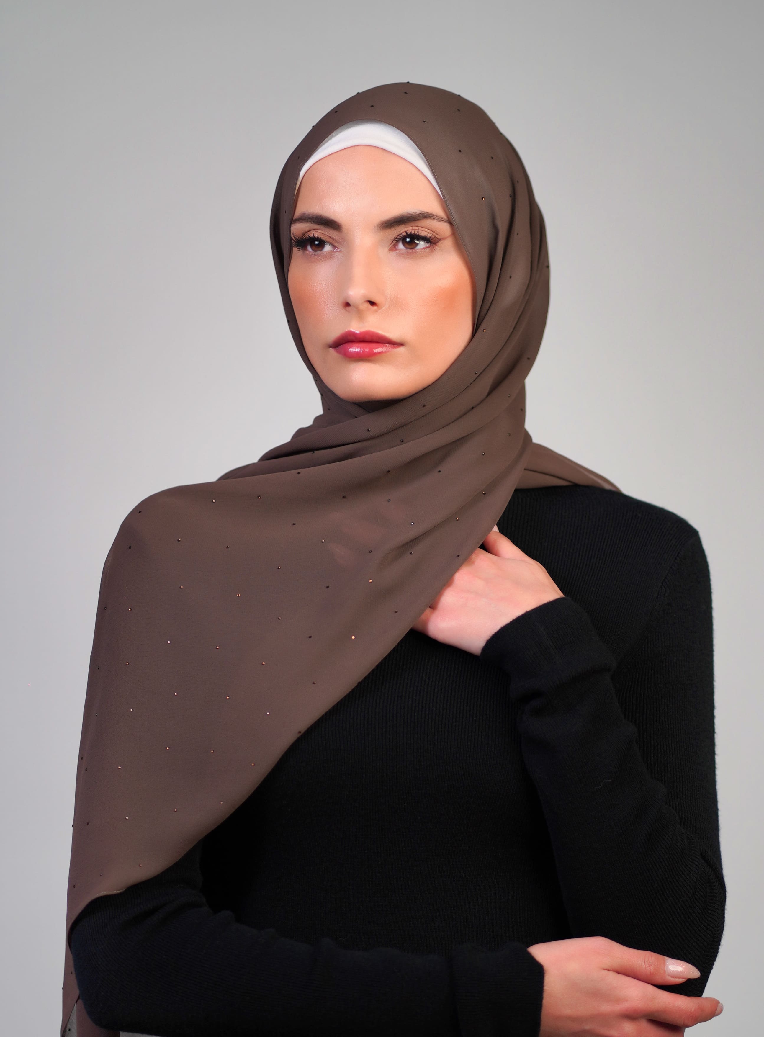 Crepe With Stones  Voile