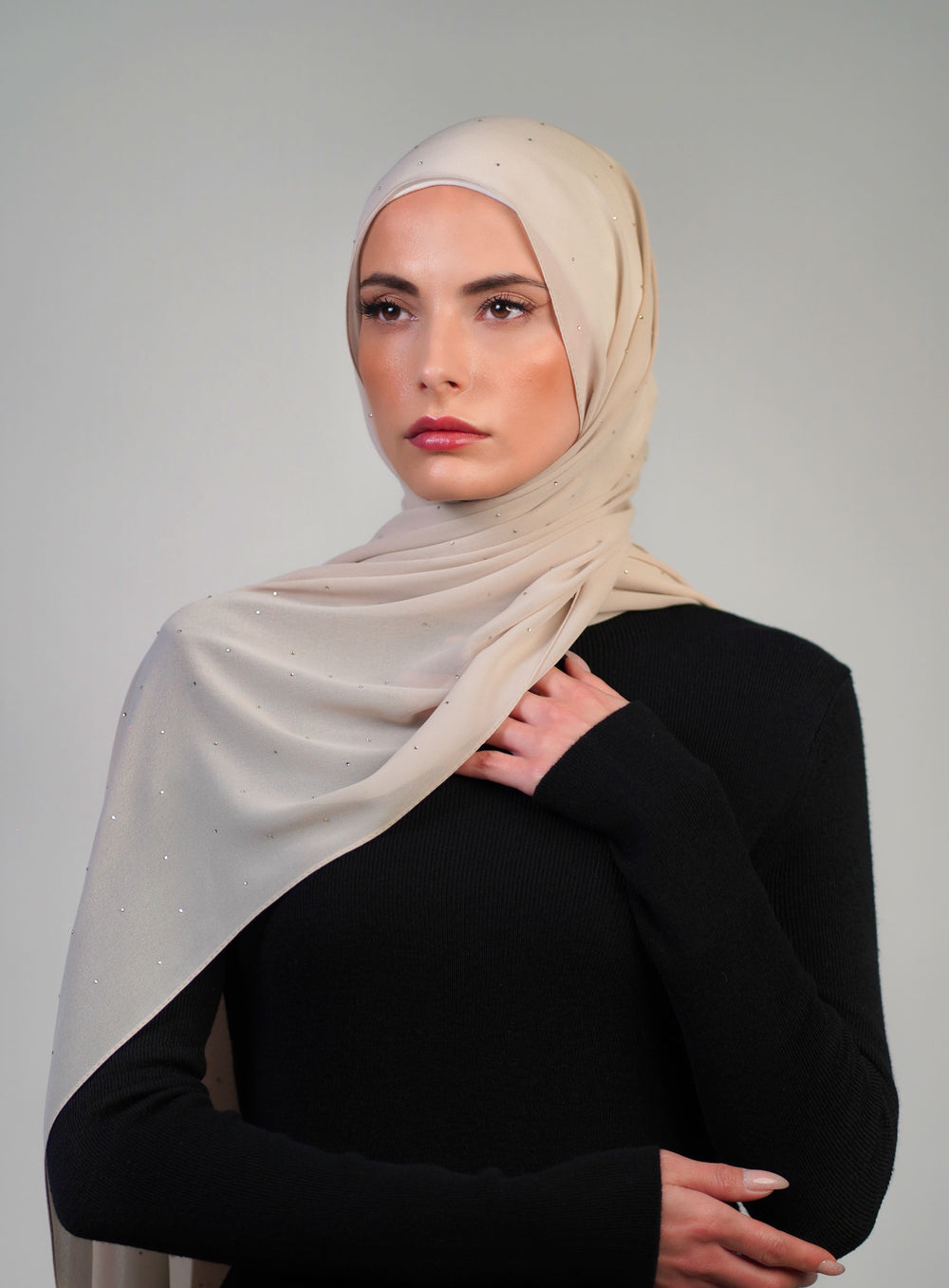 Crepe With Stones  Voile