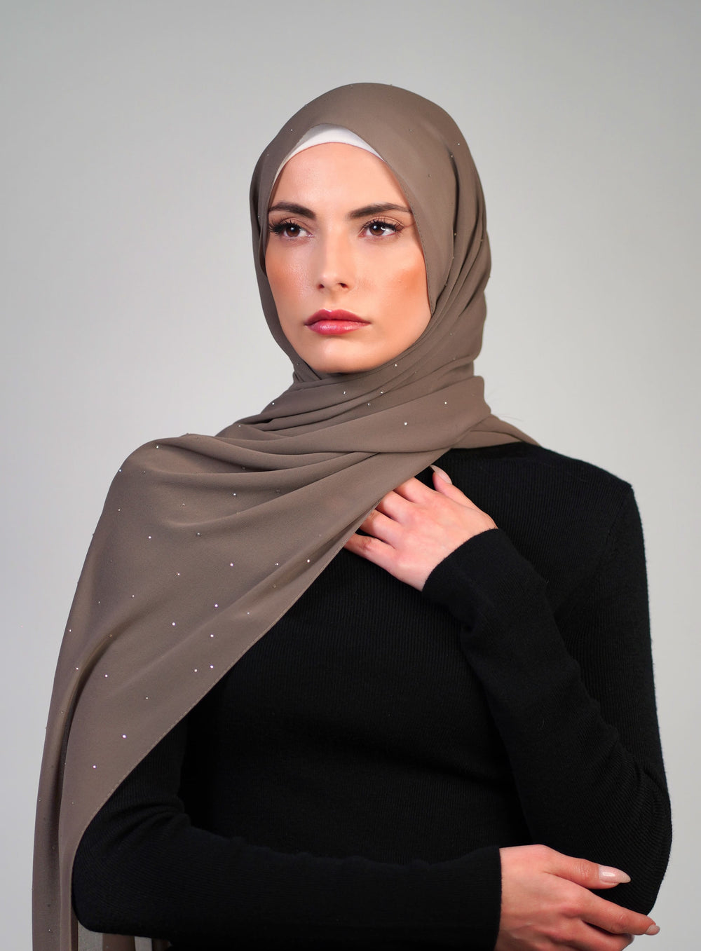 Crepe With Stones  Voile