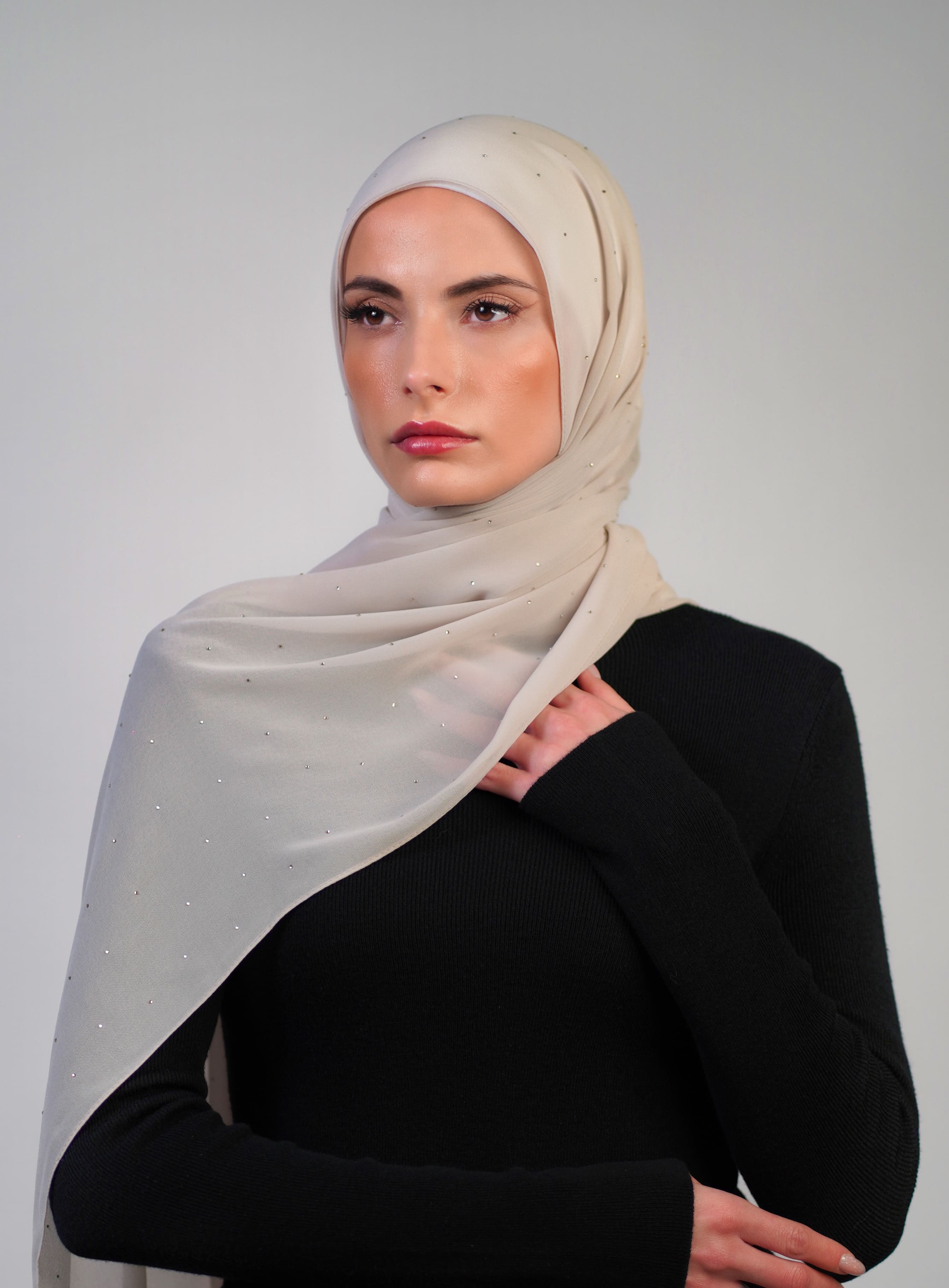 Crepe With Stones  Voile