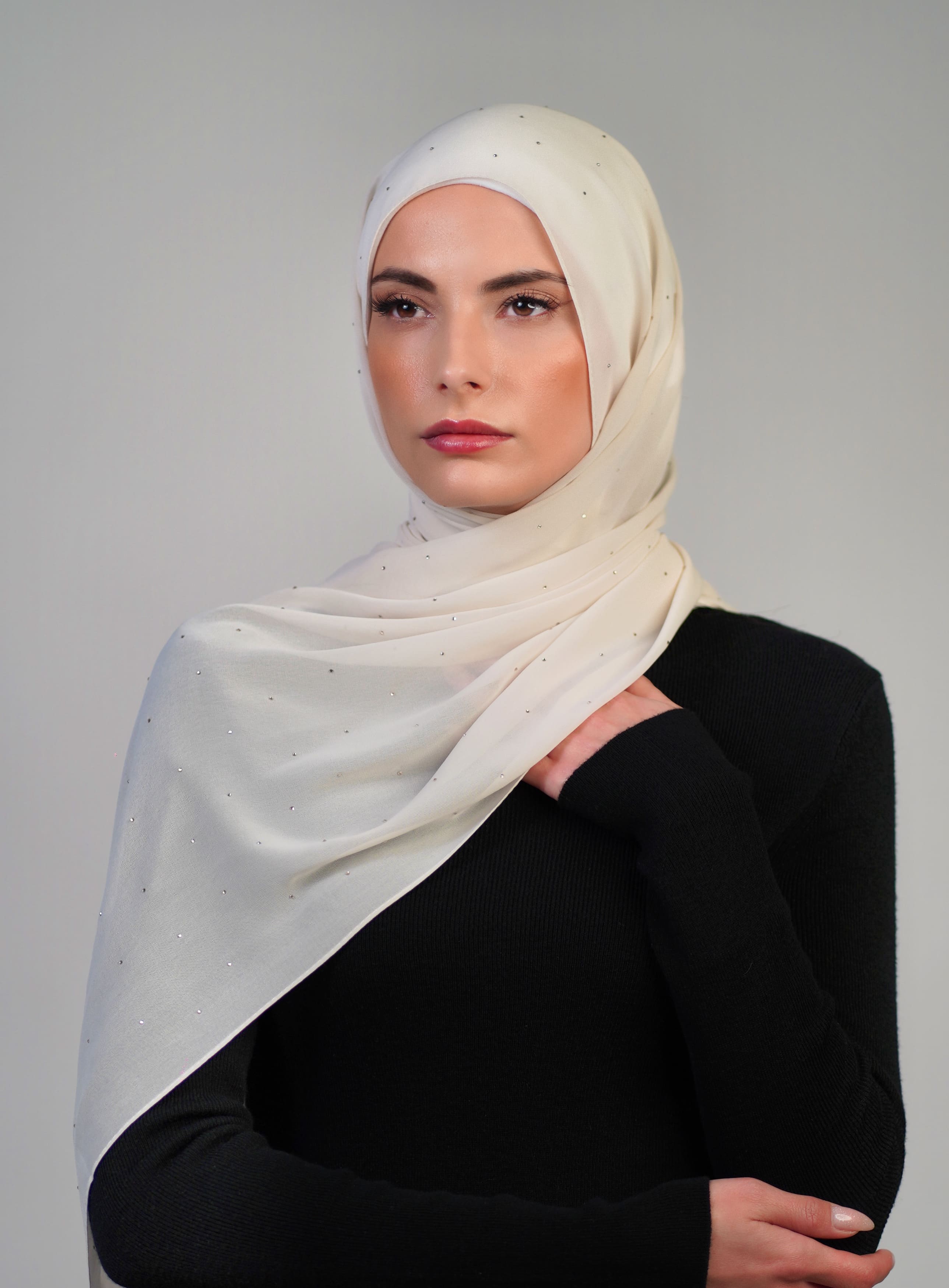 Crepe With Stones  Voile