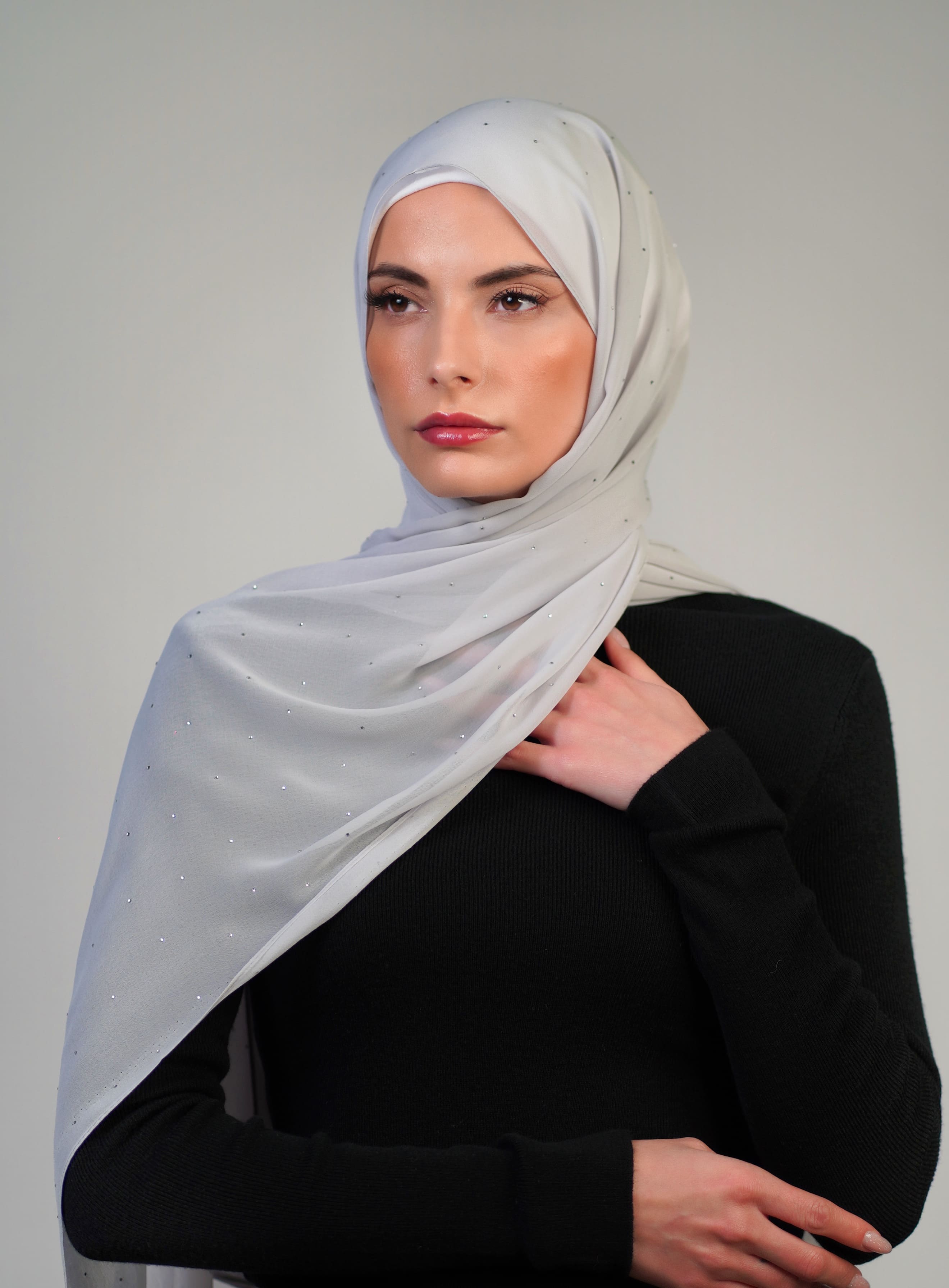 Crepe With Stones  Voile