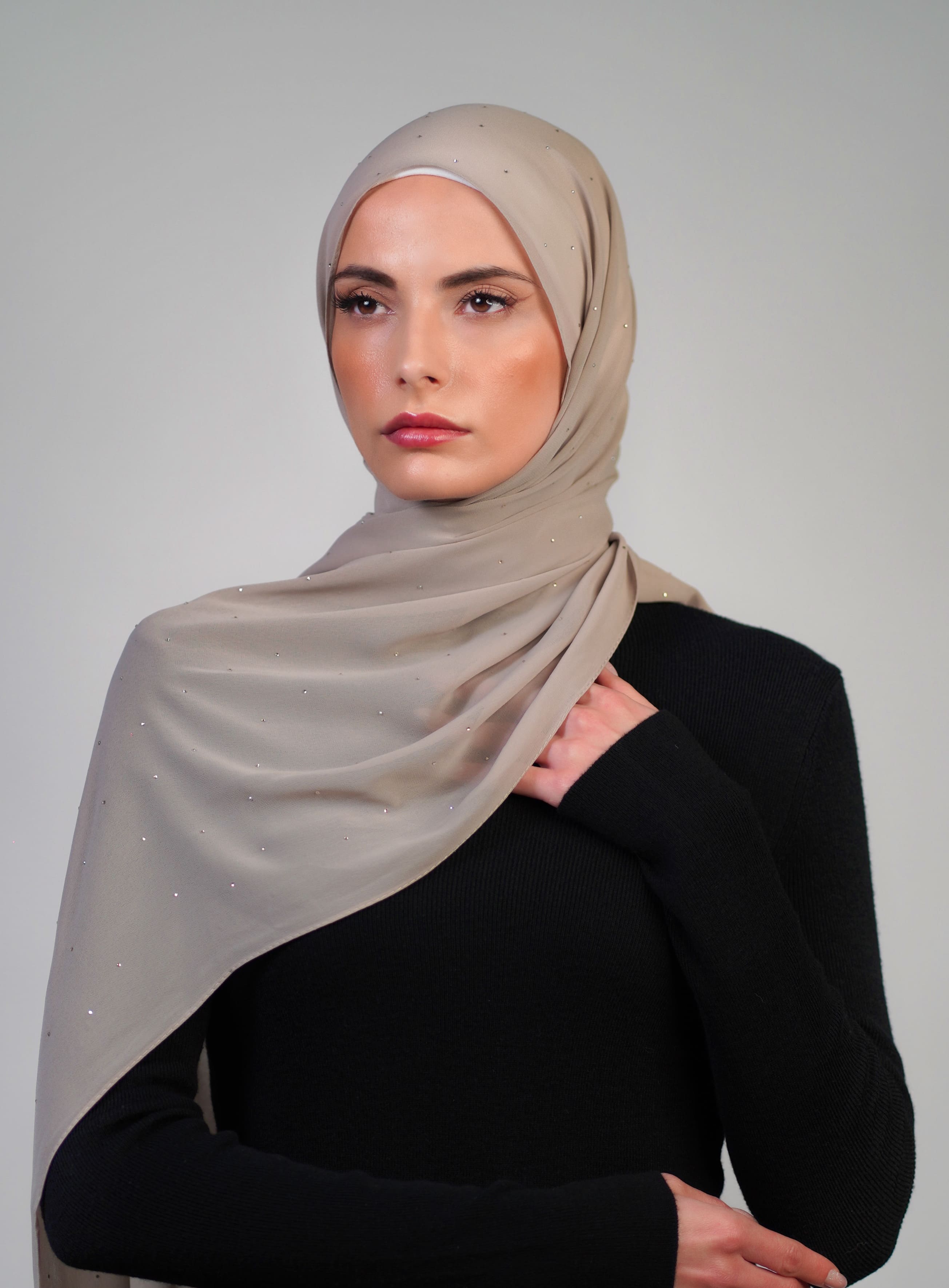 Crepe With Stones  Voile