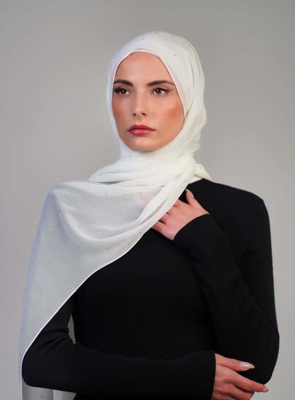 Crepe With Stones  Voile